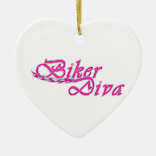 Adorno De Cerámica Diva de ciclismo