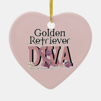 Adorno De Cerámica DIVA del golden retriever