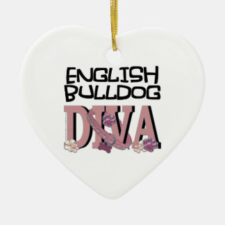 Adorno De Cerámica DIVA inglesa del bulldog