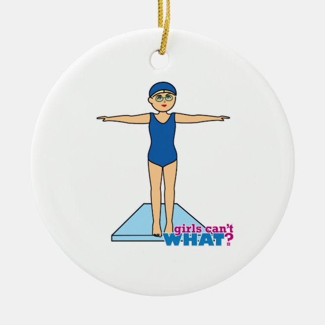 Adorno De Cerámica Diver - Medio (Frente)