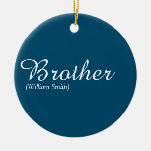 Adorno De Cerámica Diversión Azul Genial Definición del Mejor Hermano