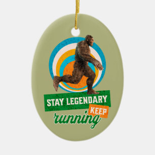 Adorno De Cerámica Divertida Motivación para Correr de Bigfoot
