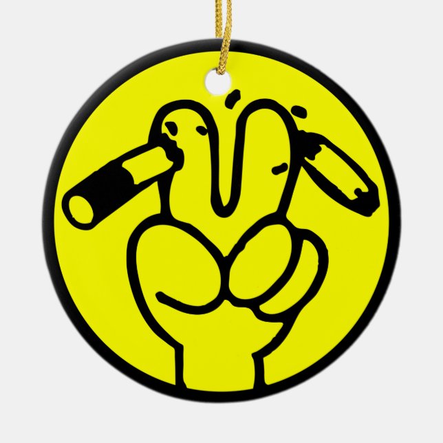 Adorno De Cerámica Divertido anti tabaco ⚠ Rótulo tailandés ⚠ (Frente)