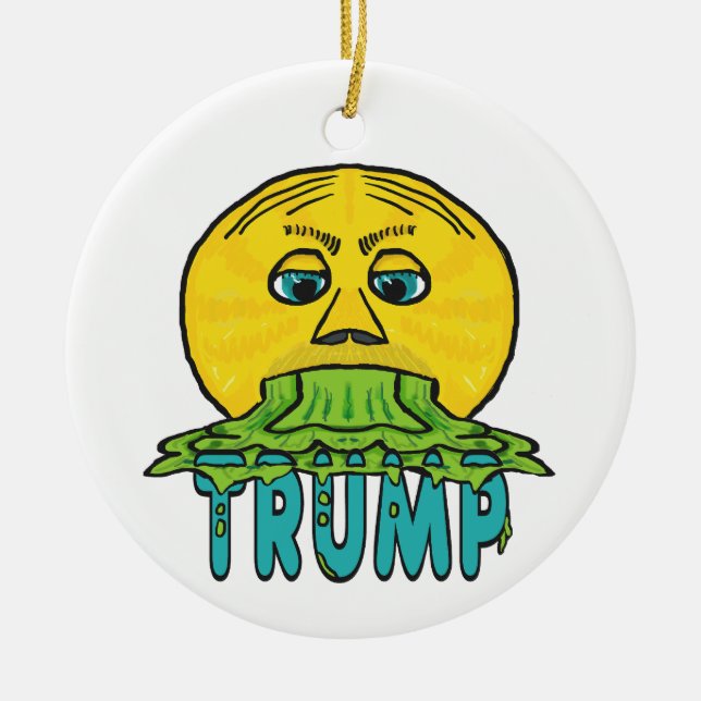 Adorno De Cerámica Divertido anti Trump (Frente)