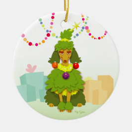 Adorno De Cerámica Divertido árbol de Navidad