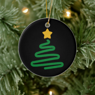 Adorno De Cerámica Divertido árbol de Navidad