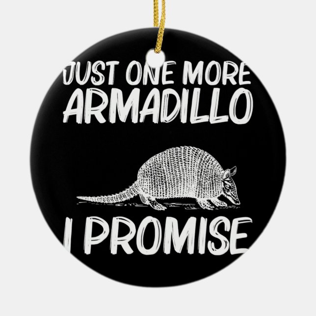 Adorno De Cerámica Divertido Armadillo Hombres Mujeres Armadillo Cute (Frente)