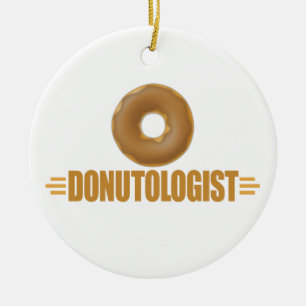 Adorno De Cerámica Divertido Chocolate Donut Lover