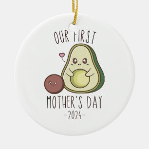 Adorno De Cerámica Divertido el primer día de nuestra madre