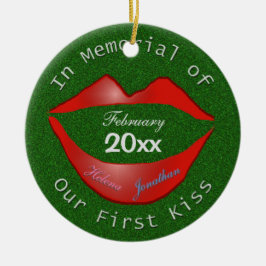 Adorno De Cerámica Divertido en monumento de nuestro primer beso