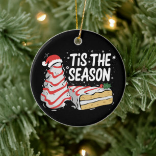 Adorno De Cerámica Divertido Es La Temporada Tortas De Navidad En For