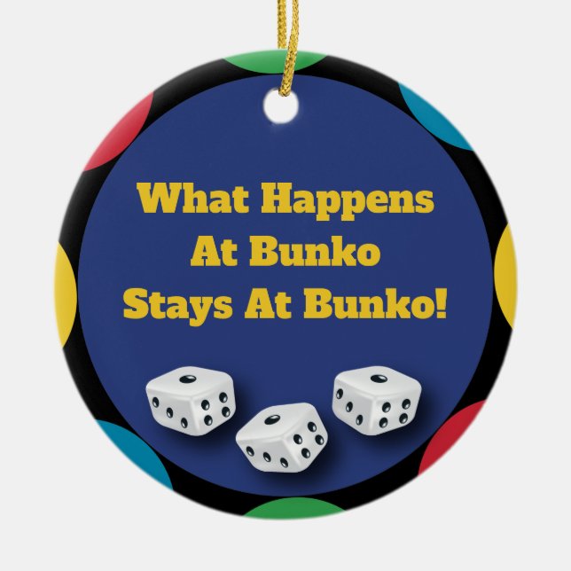 Adorno De Cerámica Divertido juego divertido Bunko dice regalo de vac (Frente)