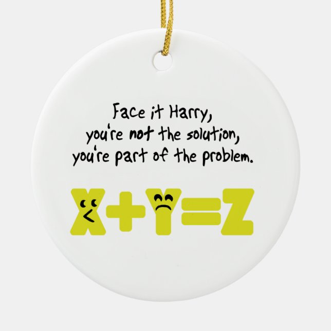 Adorno De Cerámica Divertido problema matemático (Frente)