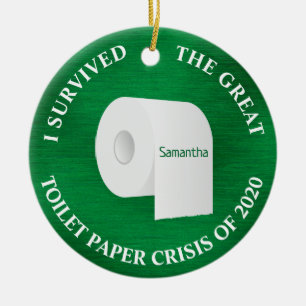 Adorno De Cerámica Divertidos Navidades de papel higiénico 2020