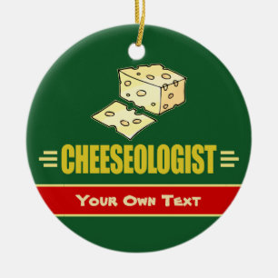 Adorno De Cerámica Diviértete con Queso Personalizado Navidad