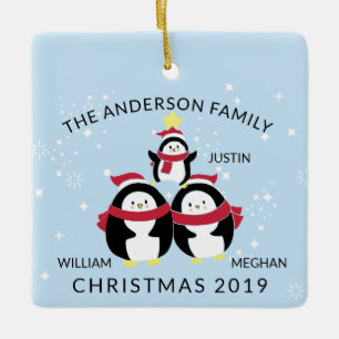 Adorno De Cerámica Diviértete Navidad Familia Personalizada De 3 Ping