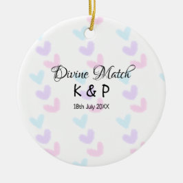 Adorno De Cerámica Divina coincidencia añadir pareja letra de letra p