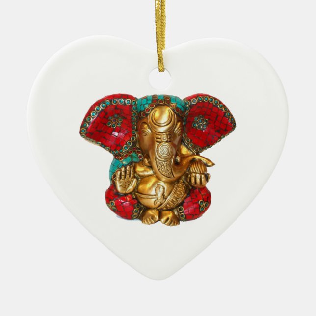 Adorno De Cerámica DIWALI felices - Gracias GANAPATI Ganesh (Frente)