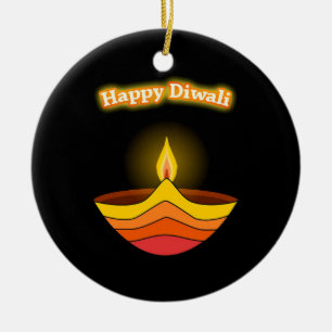 Adorno De Cerámica Diwali feliz