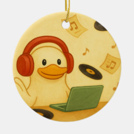 Adorno De Cerámica DJ Feliz