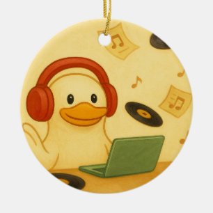 Adorno De Cerámica DJ Feliz