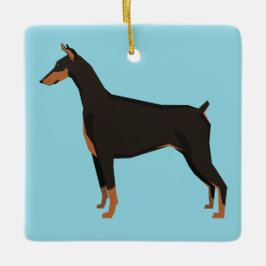 Adorno De Cerámica Doberman