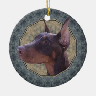 Adorno De Cerámica Doberman