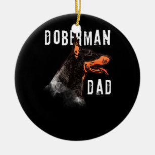 Adorno De Cerámica Doberman Dad Dog Owner Lover