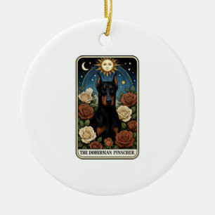 Adorno De Cerámica Doberman Pinscher