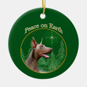 Adorno De Cerámica Doberman Pinscher (isabella) Peace