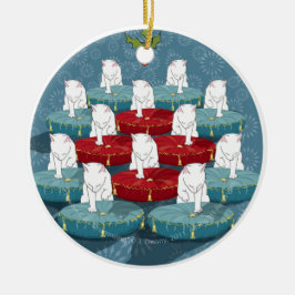 Adorno De Cerámica Doce gatos que teclean…