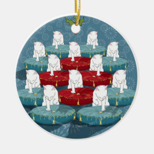 Adorno De Cerámica Doce gatos que teclean…