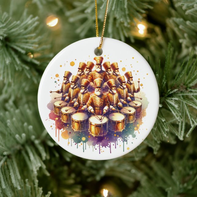 Adorno De Cerámica Doce tamboresDoce días de Navidades (Árbol)