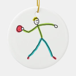 Adorno De Cerámica Dodgeball Stickman