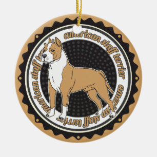 Adorno De Cerámica Dog Lover American Staffordshire Terrier