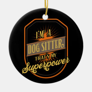 Adorno De Cerámica Dog Sitting Dog Sitter