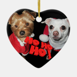 Adorno De Cerámica Doggies Navidades desea
