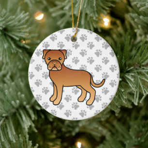 Adorno De Cerámica Dogue De Bordeaux Cute Cartoon Dog
