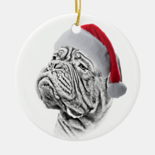 Adorno De Cerámica Dogue De Bordeaux - mastín francés