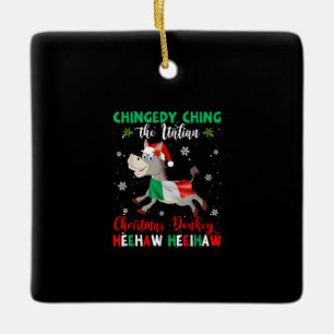 Adorno De Cerámica Dominica a los Navidades burro-burro italiano