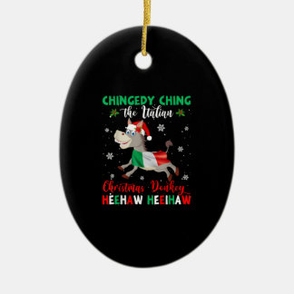 Adorno De Cerámica Dominick Los Navidades Donkey-Italiano Donkey