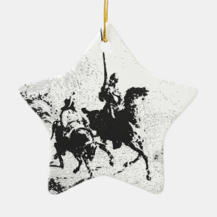 Adorno De Cerámica Don Quijote y Sancho Panza