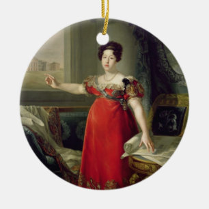 Adorno De Cerámica Dona Maria Isabel de Braganza, 1829 de la reina