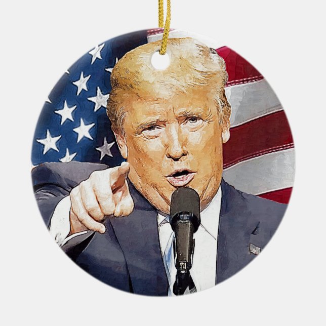 Adorno De Cerámica Donald Trump (Frente)