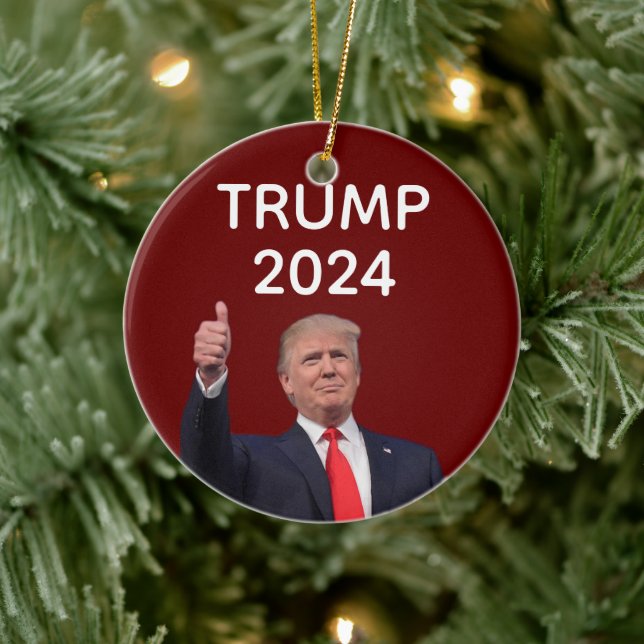 Adorno De Cerámica Donald Trump 2024 (Árbol)