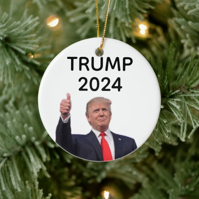 Adorno De Cerámica Donald Trump 2024 (Árbol)