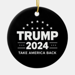 Adorno De Cerámica Donald Trump 2024 Recuperar América Elección