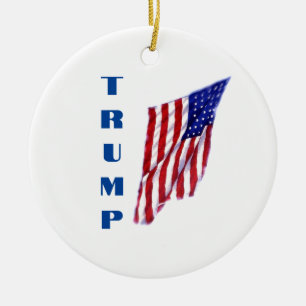 Adorno De Cerámica Donald Trump: arte pop de la bandera estadounidens