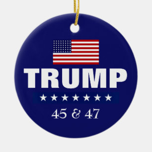 ADORNO DE CERÁMICA DONALD TRUMP CHRISTMAS ORNAMENTE