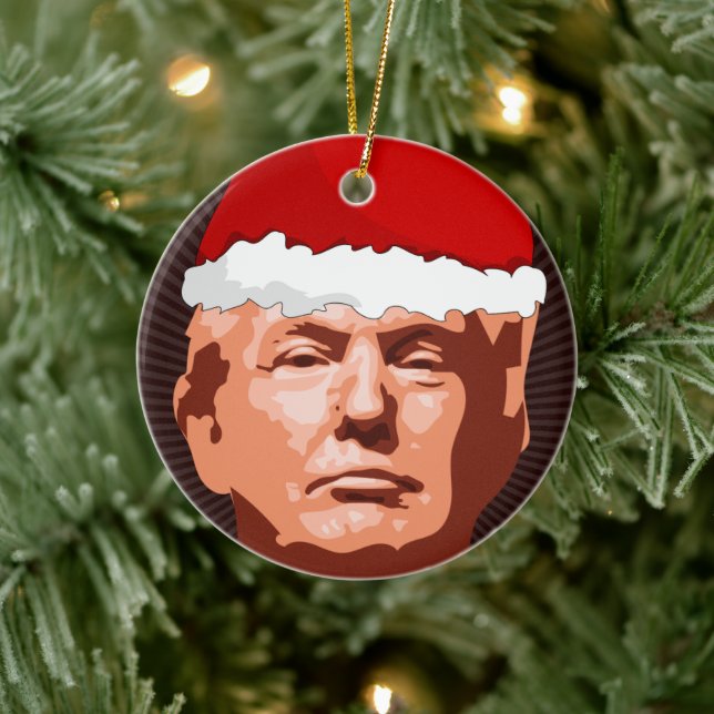 ADORNO DE CERÁMICA DONALD TRUMP CHRISTMAS ORNAMENTE (Árbol)